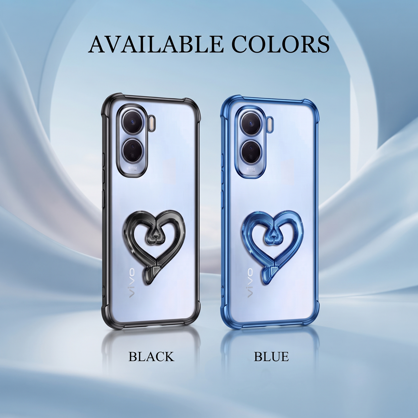 Vivo T5 Pro 5G Premium Heart Transparent Shockproof Airbag Phone Case