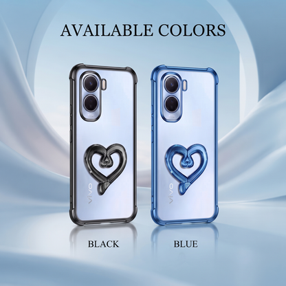 Vivo T5 Pro 5G Premium Heart Transparent Shockproof Airbag Phone Case