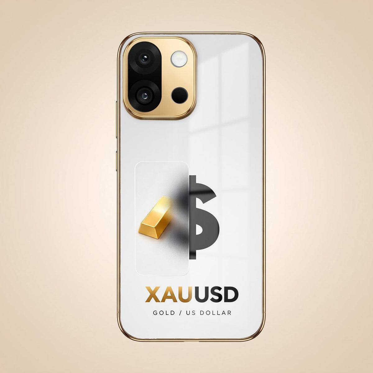 OnePlus 13s 5G Luxury XAU/USD Gold Electroplated Glass Phone Back Case