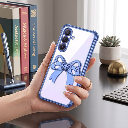 Samsung Galaxy A16 5G Stylish Bow Knot Transparent Shockproof Airbag Phone Case