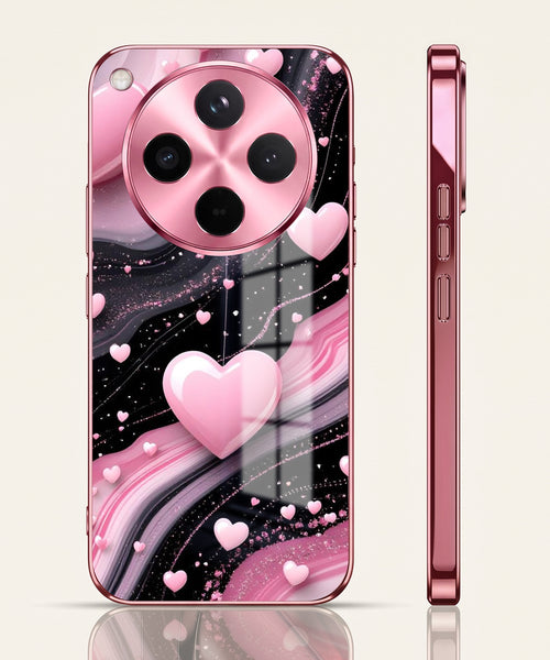 Oppo Find X8 5G Love Sparkle Pink Electroplated Glass Phone Back Case