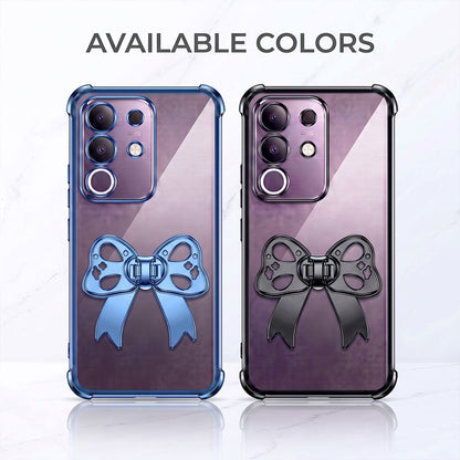 Vivo T4x 5G Stylish Bow Knot Transparent Shockproof Airbag Phone Case
