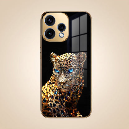 Oppo Reno 15 5G Panther Gold Electroplated Glass Phone Back Case
