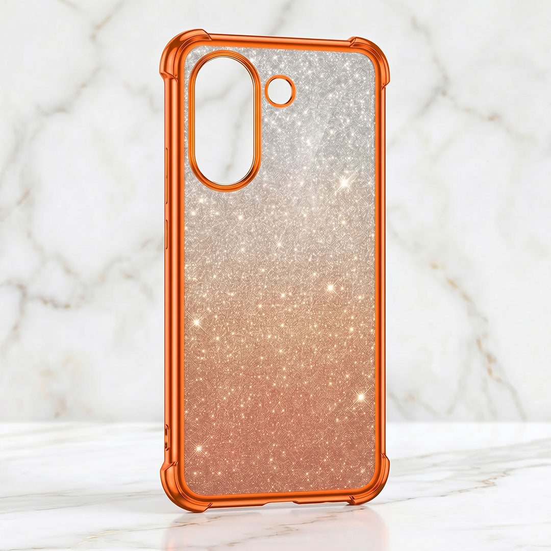 Vivo V60e 5G Luxury Shockproof Shimmer Airbag Cosmic Orange Case