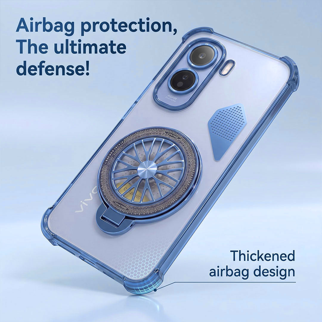 Vivo T5 Pro 5G Stress Buster Wheel Shockproof Airbag Heat-Dissipation Case