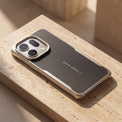 Oppo Find X9 5G Premium Leather-Style Phone Case with Chrome Finish Frame Elegant Protective Cover