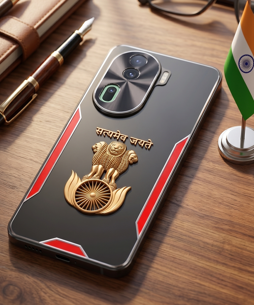 Oppo Reno 11 Pro 5G Satyamev Jayate 3D Metal Aluminium Back Case