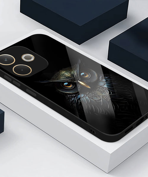 Oppo A5 Pro 5G Premium Acrylic Shockproof Glass Back Case (Midnight owl)