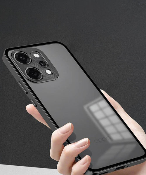 Oppo Reno14 5G Aluminium Metal Bumper Shield Transparent Back Case