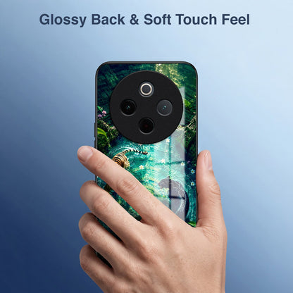 Vivo T4 5G Tiger & Panther Mystic Acrylic Glass Back Case
