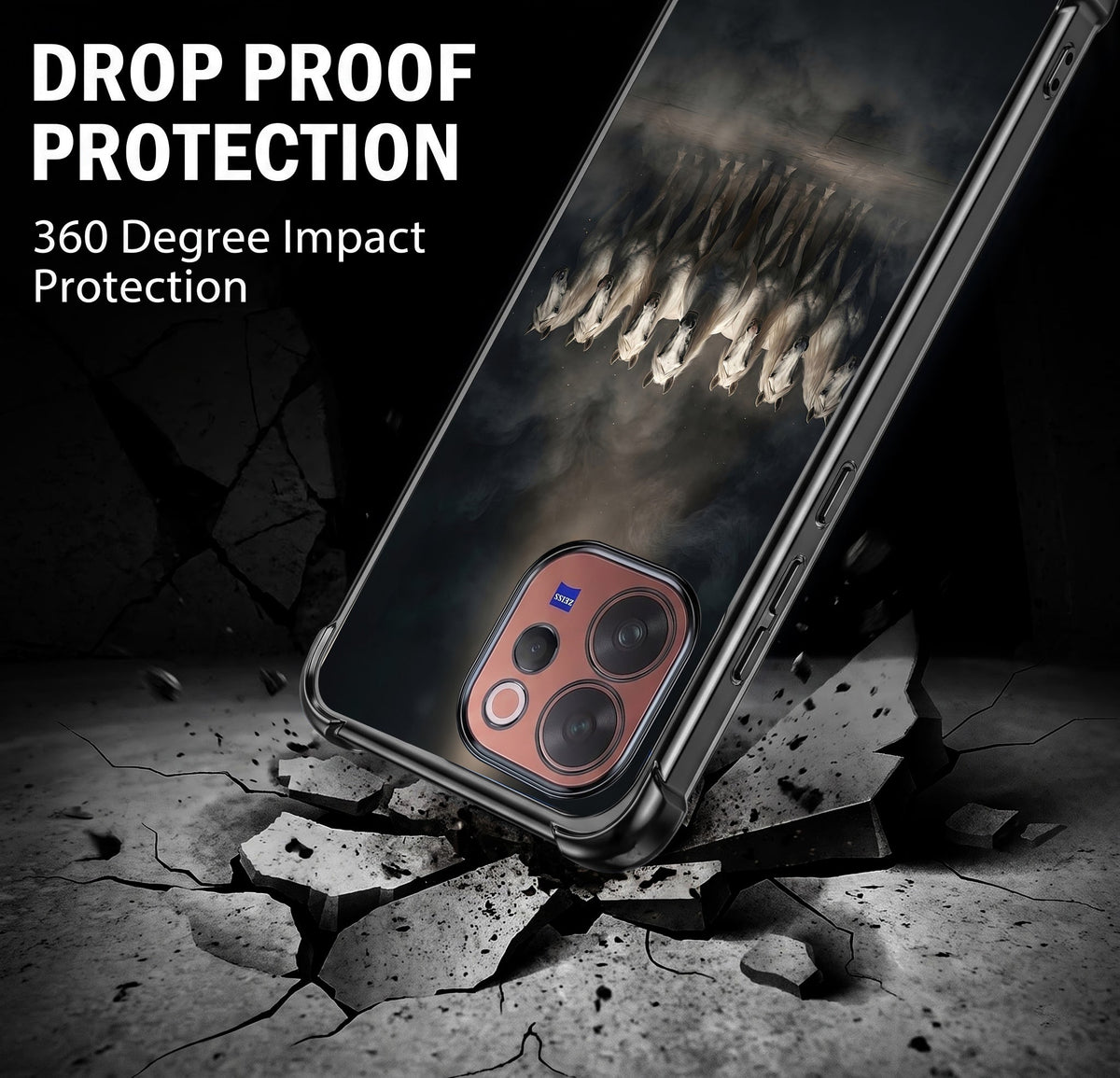 Vivo V70 5G Running Horses Airbags Printed Back Case