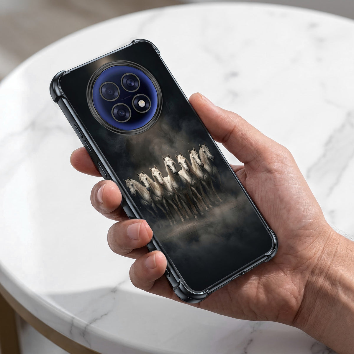 Oppo F31 Pro+ 5G Running Horses Airbags Printed Back Case