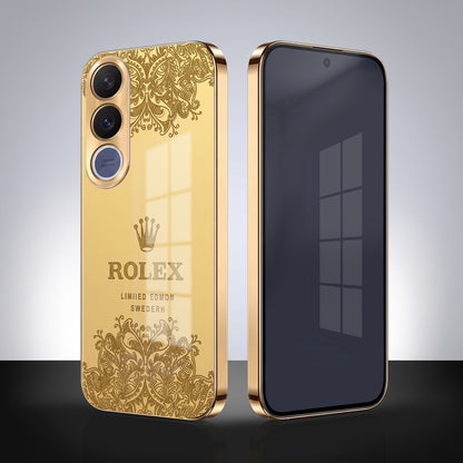 Vivo V70 FE 5G Rolex Crown Gold Electroplated Glass Phone Back Case