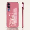 Vivo V70 FE 5G Luxury Royal Queen Pink Electroplated Glass Phone Back Case