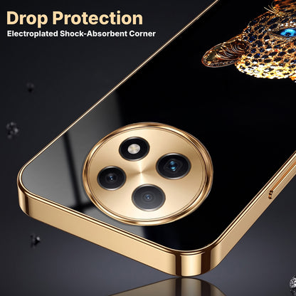 Oppo F29 Pro 5G Panther Gold Electroplated Glass Phone Back Case