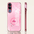 Vivo V70 FE 5G Luxury Shree Radha Pink Electroplated Glass Phone Back Case