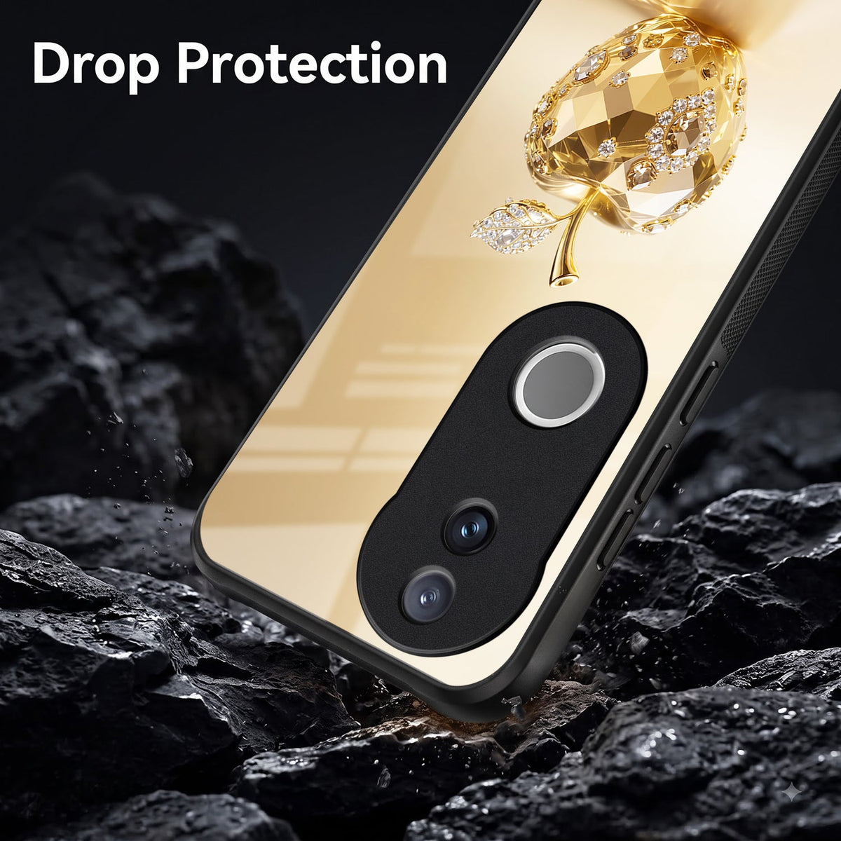Vivo V50 5G Golden Apple Acrylic Glass Back Case