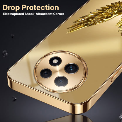 Oppo F29 Pro 5G Golden Eagle Gold Electroplated Glass Phone Back Case