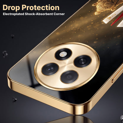 Oppo F31 Pro+ 5G Royal Heritage Edition Gold Electroplated Glass Phone Back Case