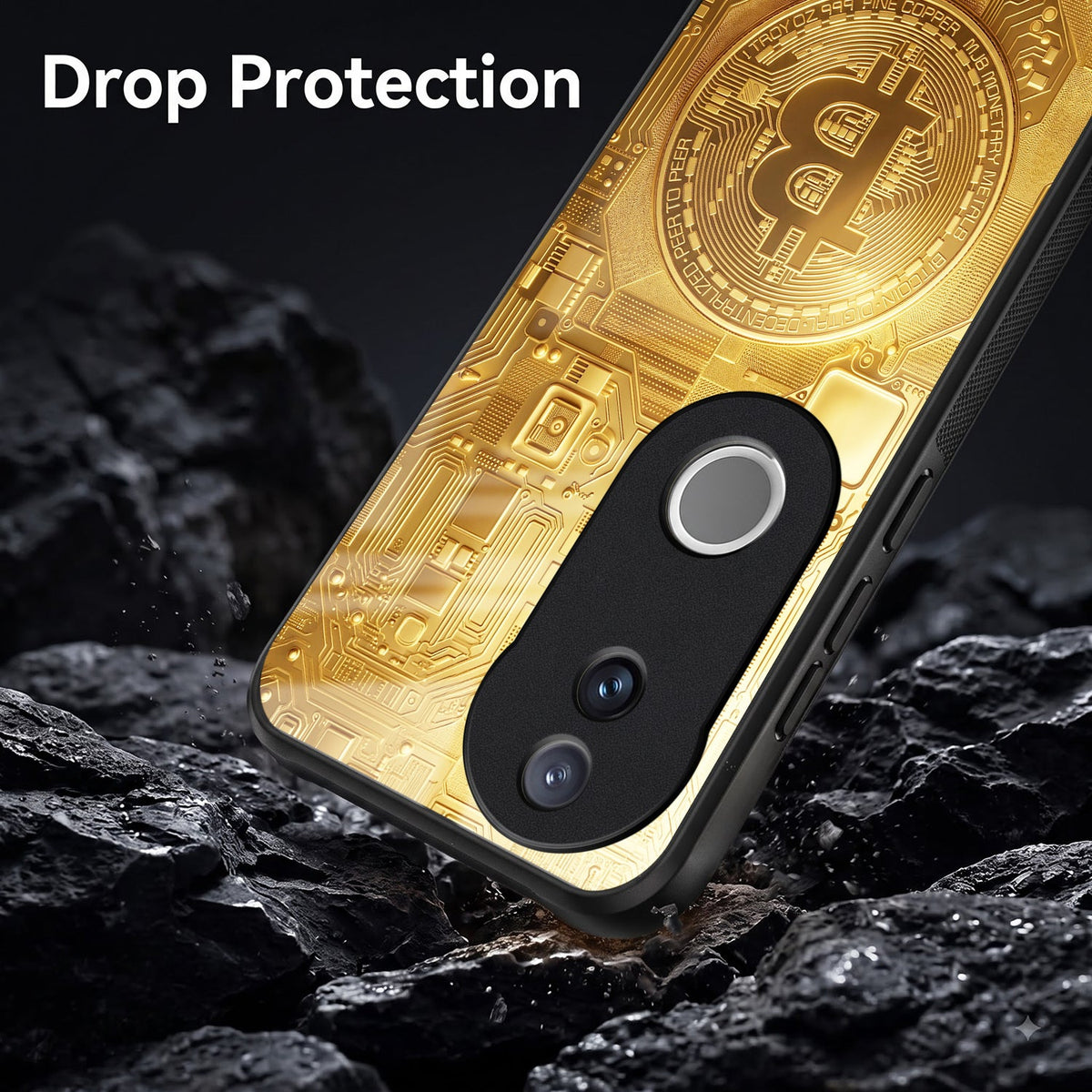 Vivo V50 5G Bitcoin Acrylic Glass Back Case