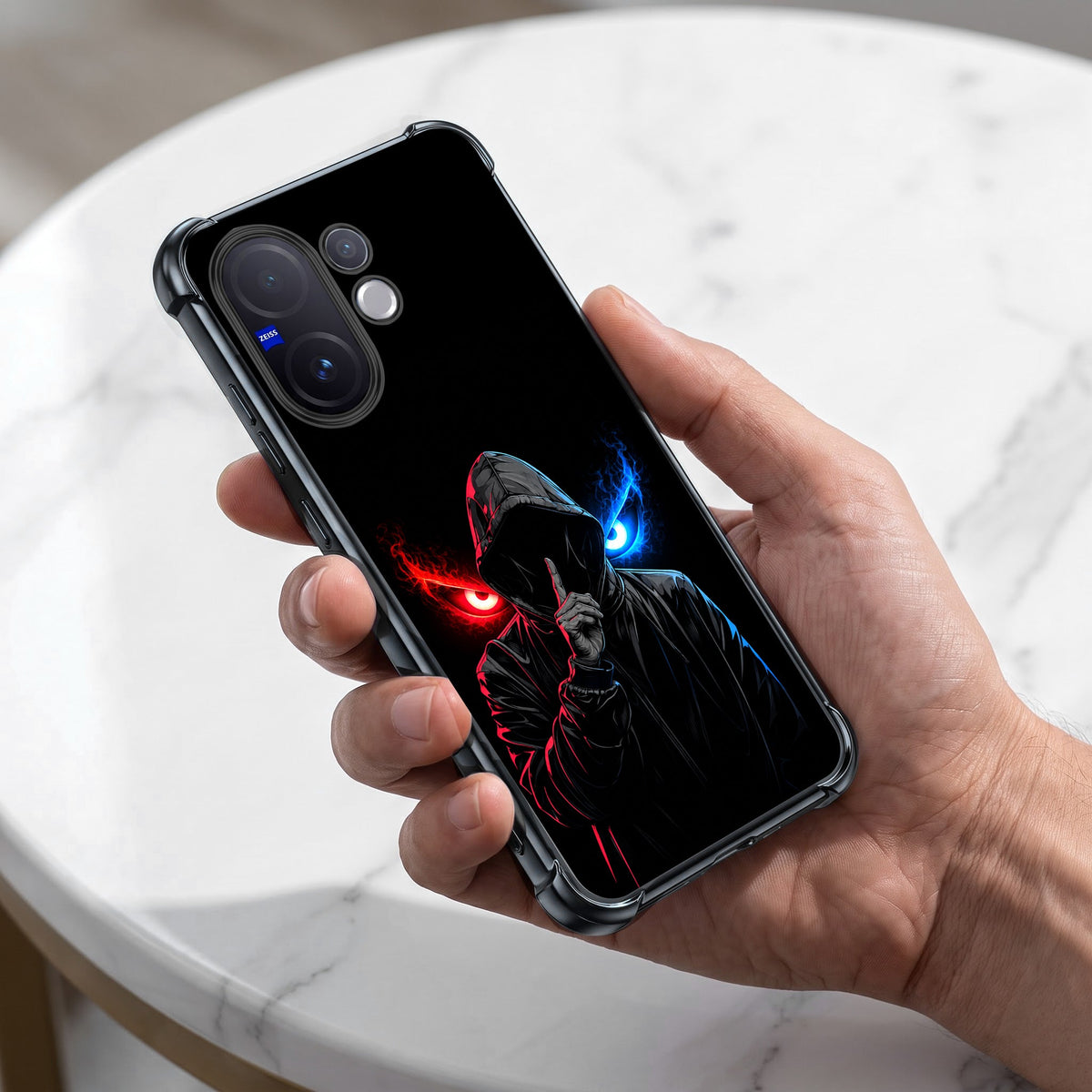 Vivo V60 5G Hooded Shadow Demon Airbags Printed Back Case