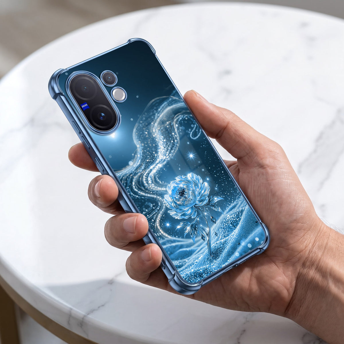 Vivo V60 5G Blue Rose Airbags Printed Back Case