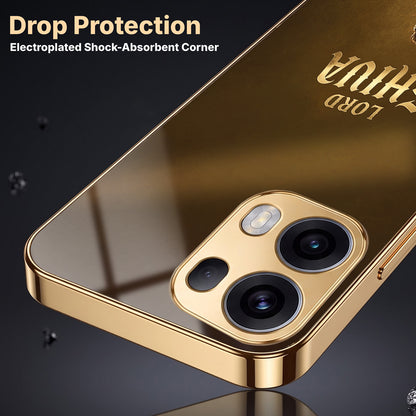 Oppo Reno 13 Pro 5G Lord Shiva Gold Electroplated Glass Phone Back Case