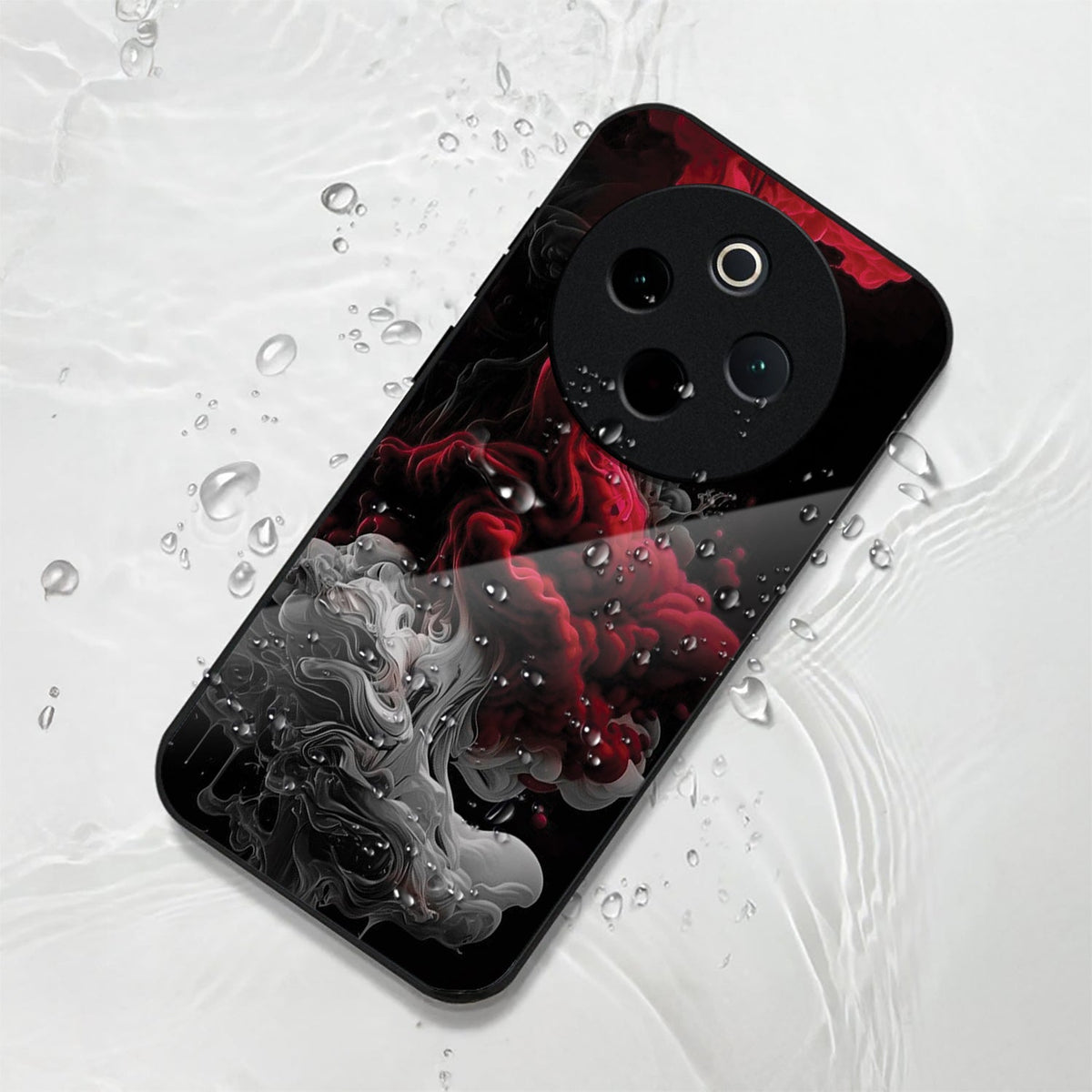 Vivo T4 5G Premium Acrylic Shockproof Glass Back Case (Infernal Drift)