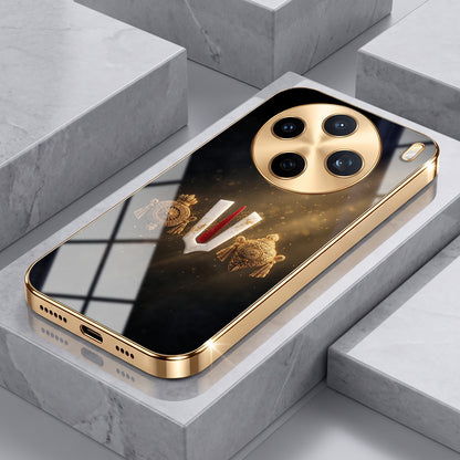Vivo X200T 5G Royal Heritage Edition Gold Electroplated Glass Phone Back Case