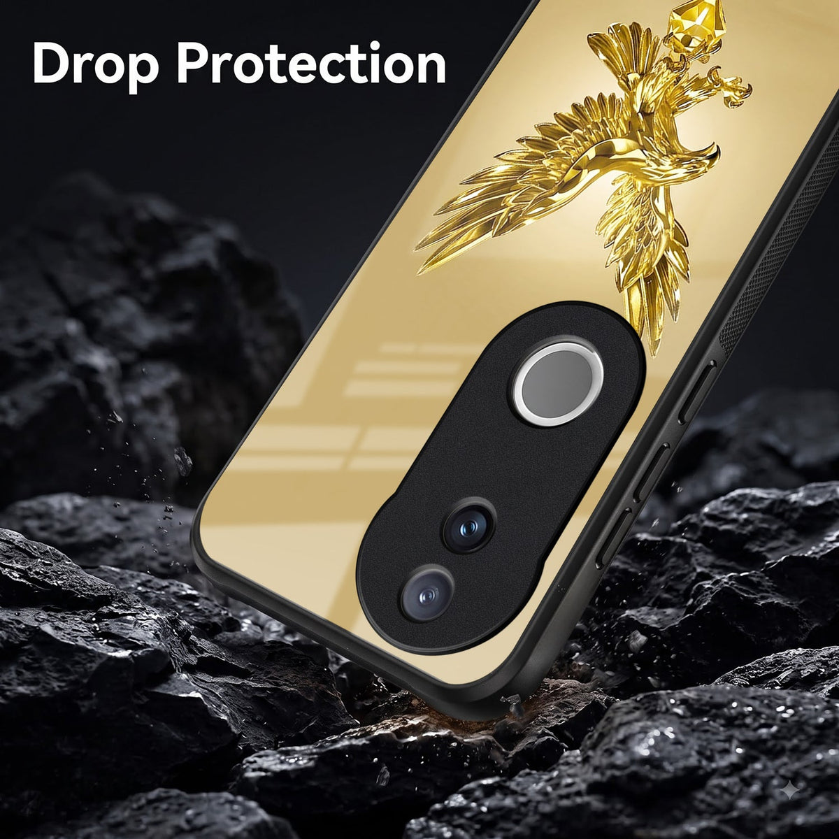 Vivo V50 5G Golden Eagle Acrylic Glass Back Case