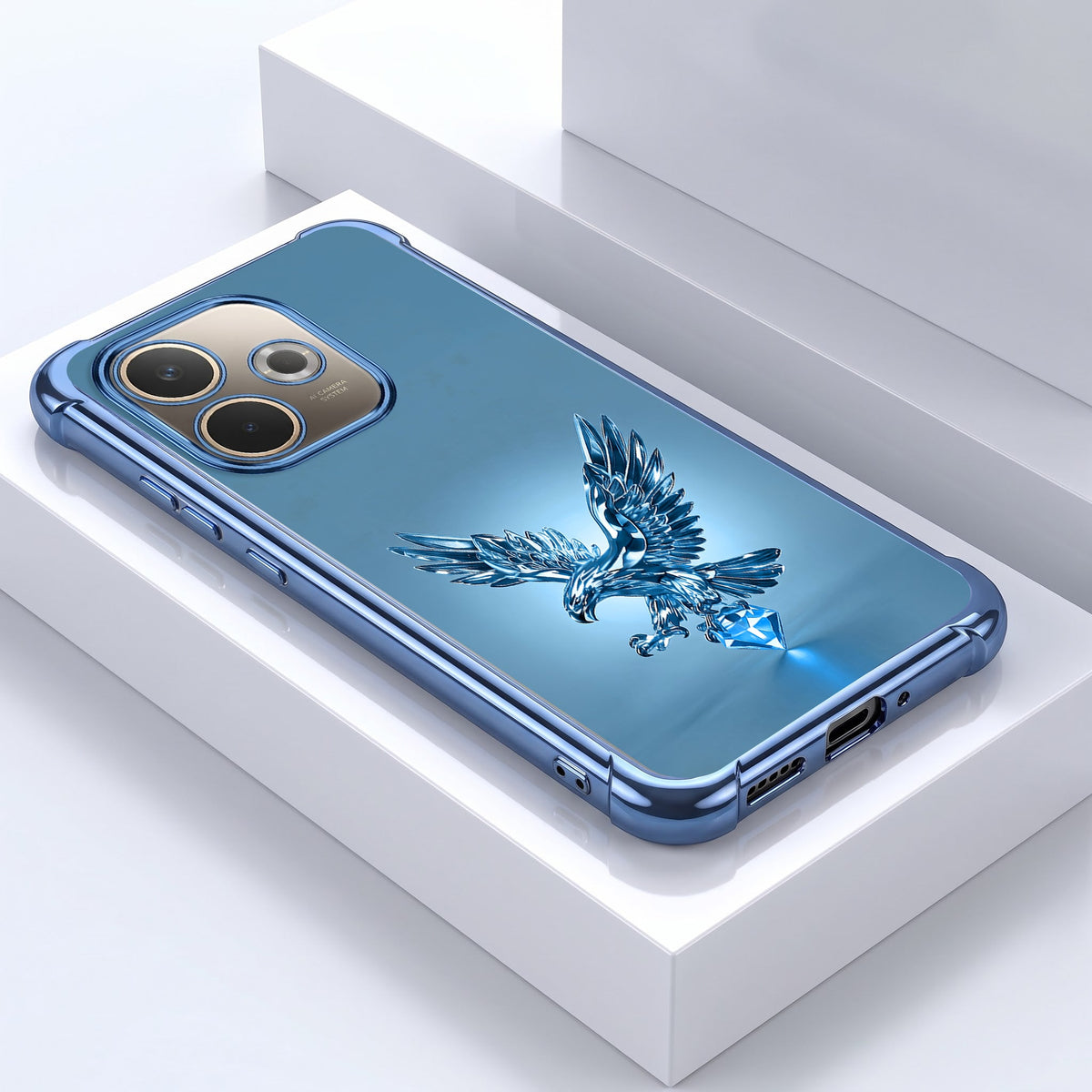 Oppo A5 Pro 5G Blue Eagle Airbags Printed Back Case