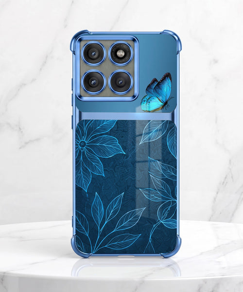 Motorola Edge 60 Pro 5G Azure Butterfly Dual-Tone Transparent Airbags Case
