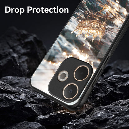 Oppo A5 Pro 5G Golden Crown Ocean Acrylic Glass Back Case