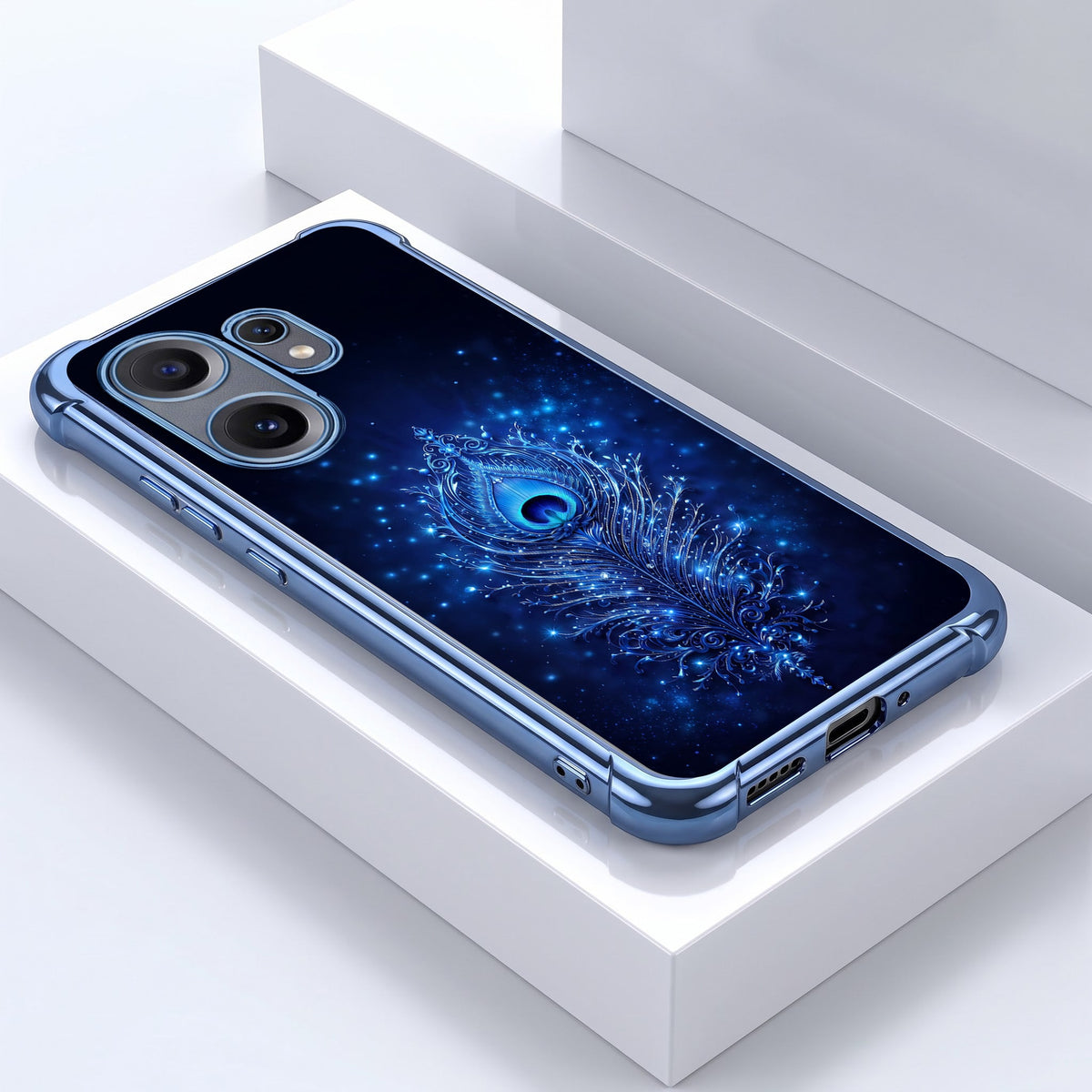 Nothing Phone 2 Pro 5G Premium Peacock Feather Airbags Printed Back Case
