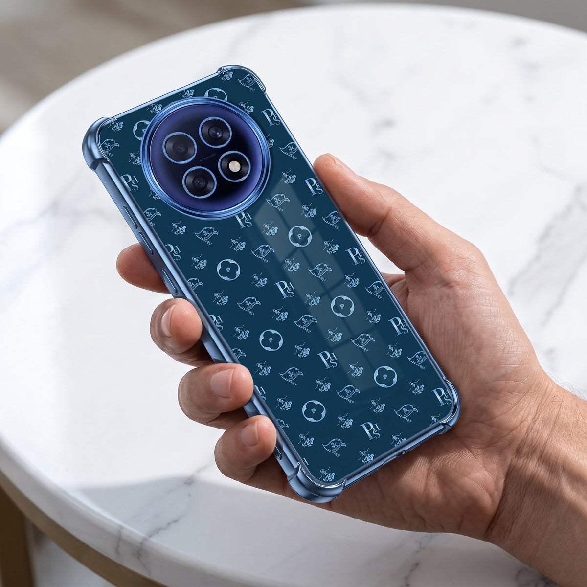 Oppo F31 Pro+ 5G Luxury Monogram Blue Airbags Printed Back Case