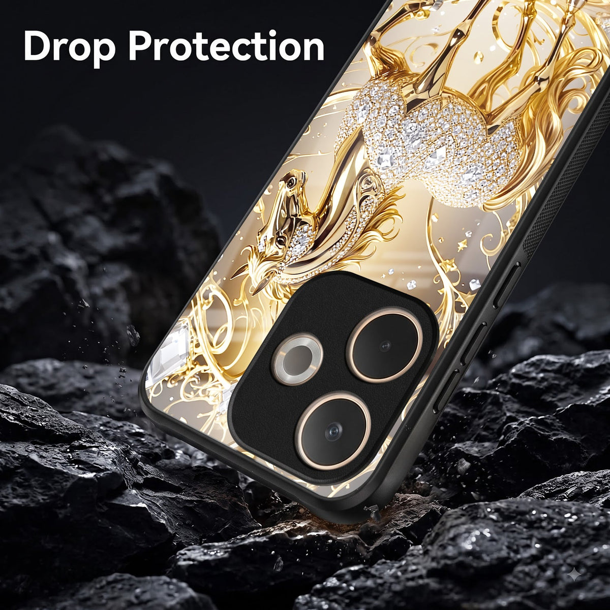 Oppo A5 Pro 5G Luxury Horse Texture Acrylic Glass Back Case