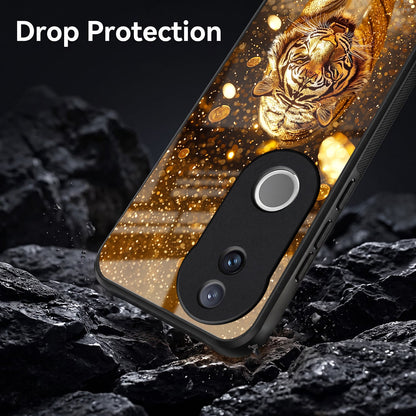 Vivo V50 5G Luxury Tiger Acrylic Glass Back Case
