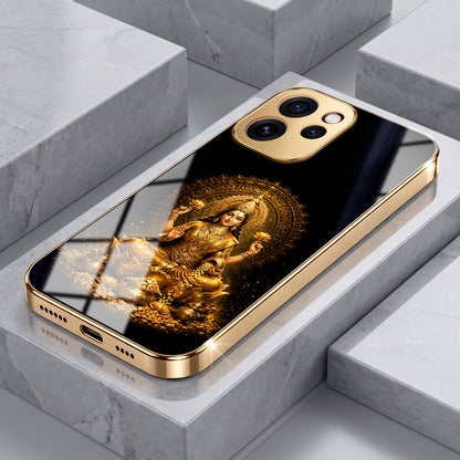 Oppo Reno 15 Pro Mini 5G Lakshmi Sacred Gold Electroplated Glass Phone Back Case