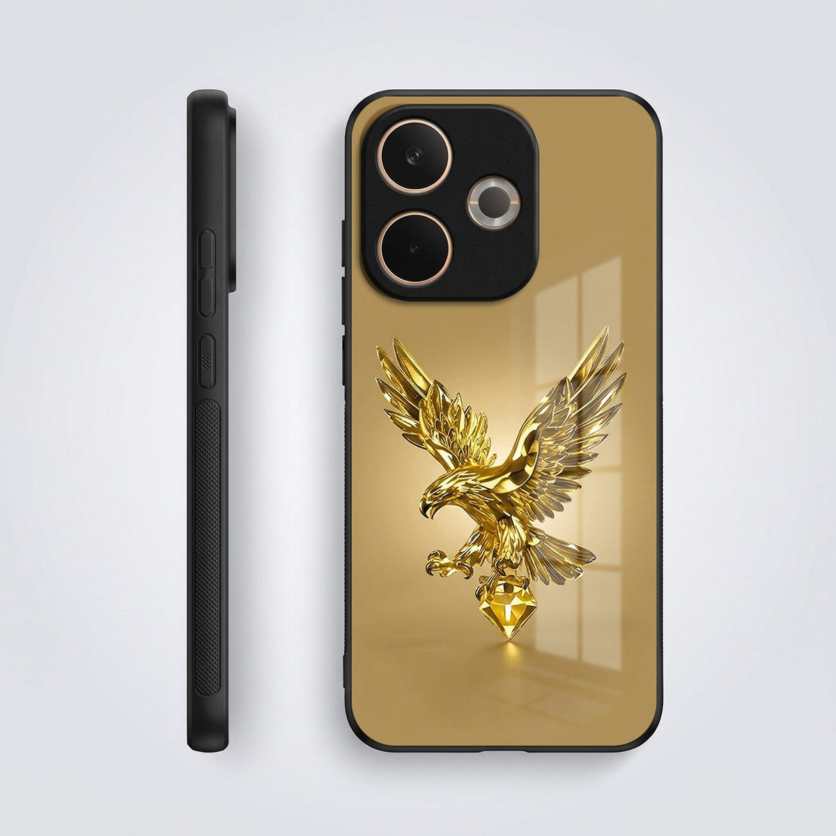 Oppo A5 Pro 5G Golden Eagle Acrylic Glass Back Case