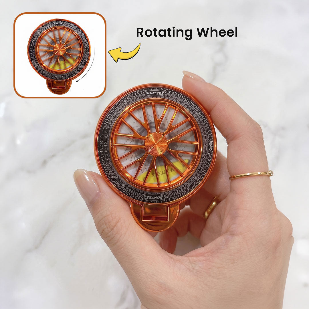 Samsung Galaxy A36 5G Stress Buster Wheel Rotating Shimmer Airbag Cosmic Orange Case