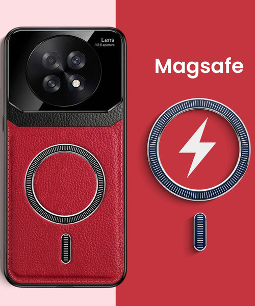 Oppo F31 Pro Plus 5G Premium Magsafe Magnetic Leather Lens Protective Case