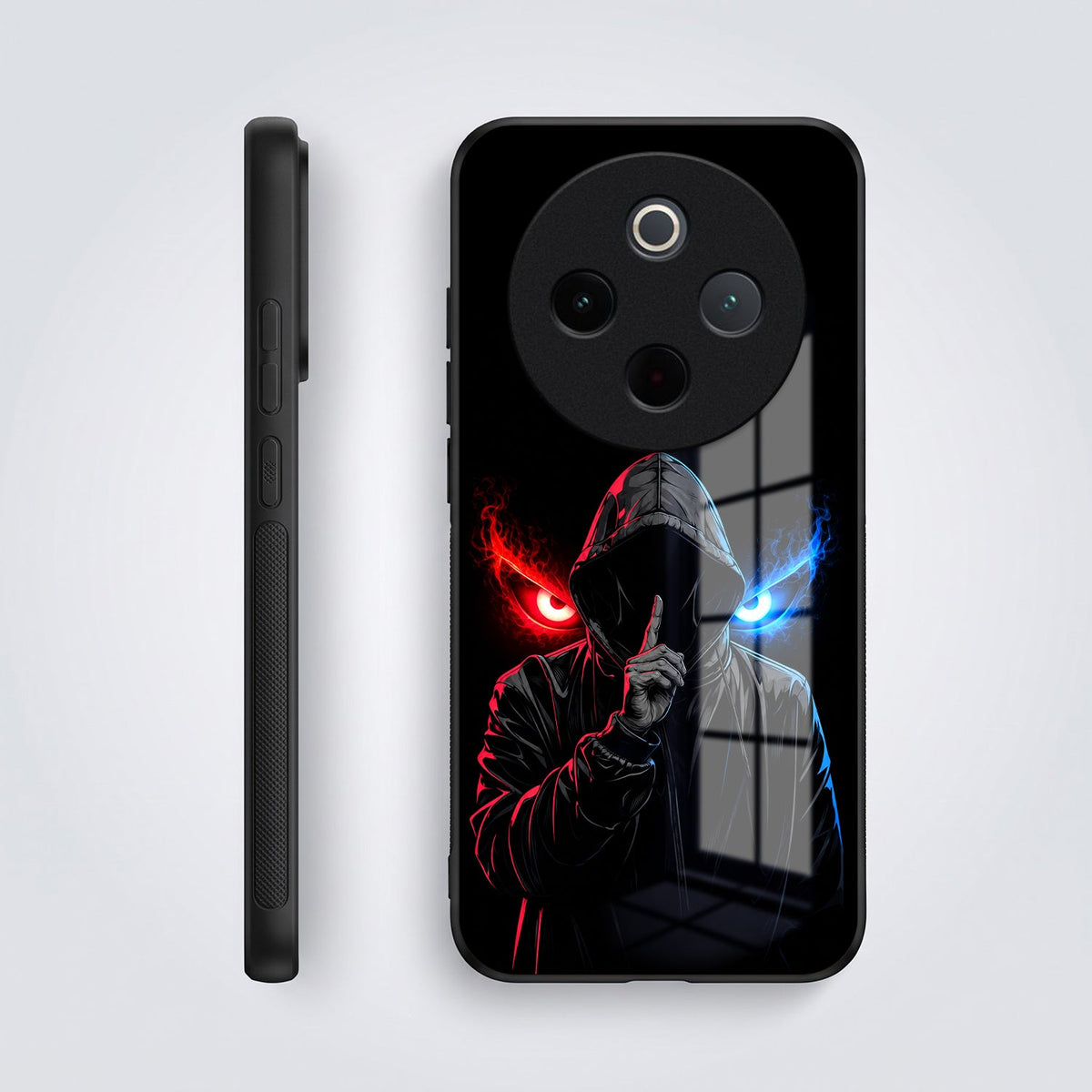 Vivo T4 5G Hooded Shadow Demon Acrylic Glass Back Case