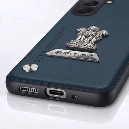 Samsung Galaxy A55 5G Satyamev Jayate 2-in-1 Emblem Vegan Leather Back Case
