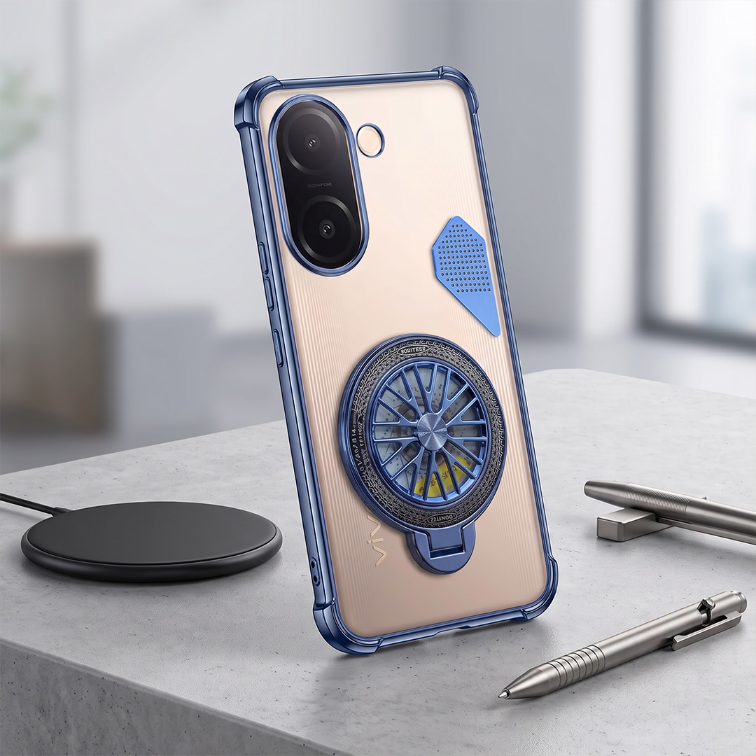 Vivo V60e 5G Stress Buster Wheel Shockproof Airbag Heat-Dissipation Case