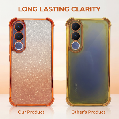Vivo V70 FE 5G Luxury Shockproof Shimmer Airbag Cosmic Orange Case