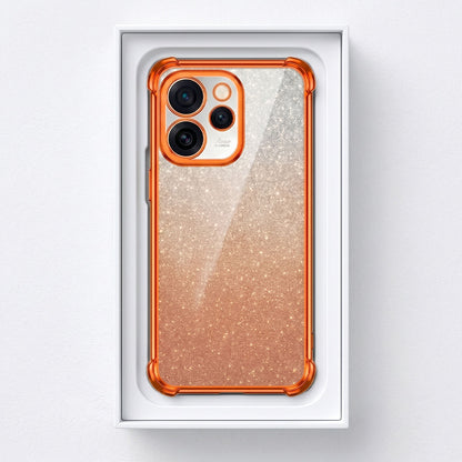 Oppo Reno 15 Pro Mini 5G Luxury Shockproof Shimmer Airbag Cosmic Orange Case
