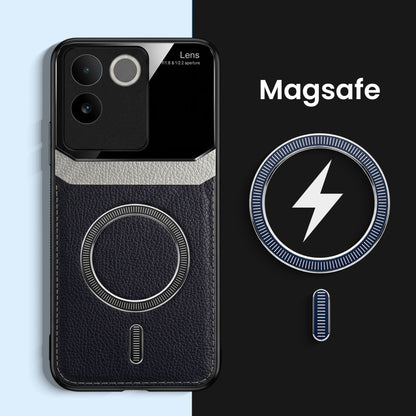 Vivo T2 Pro 5G Premium Magsafe Magnetic Leather Lens Protective Case