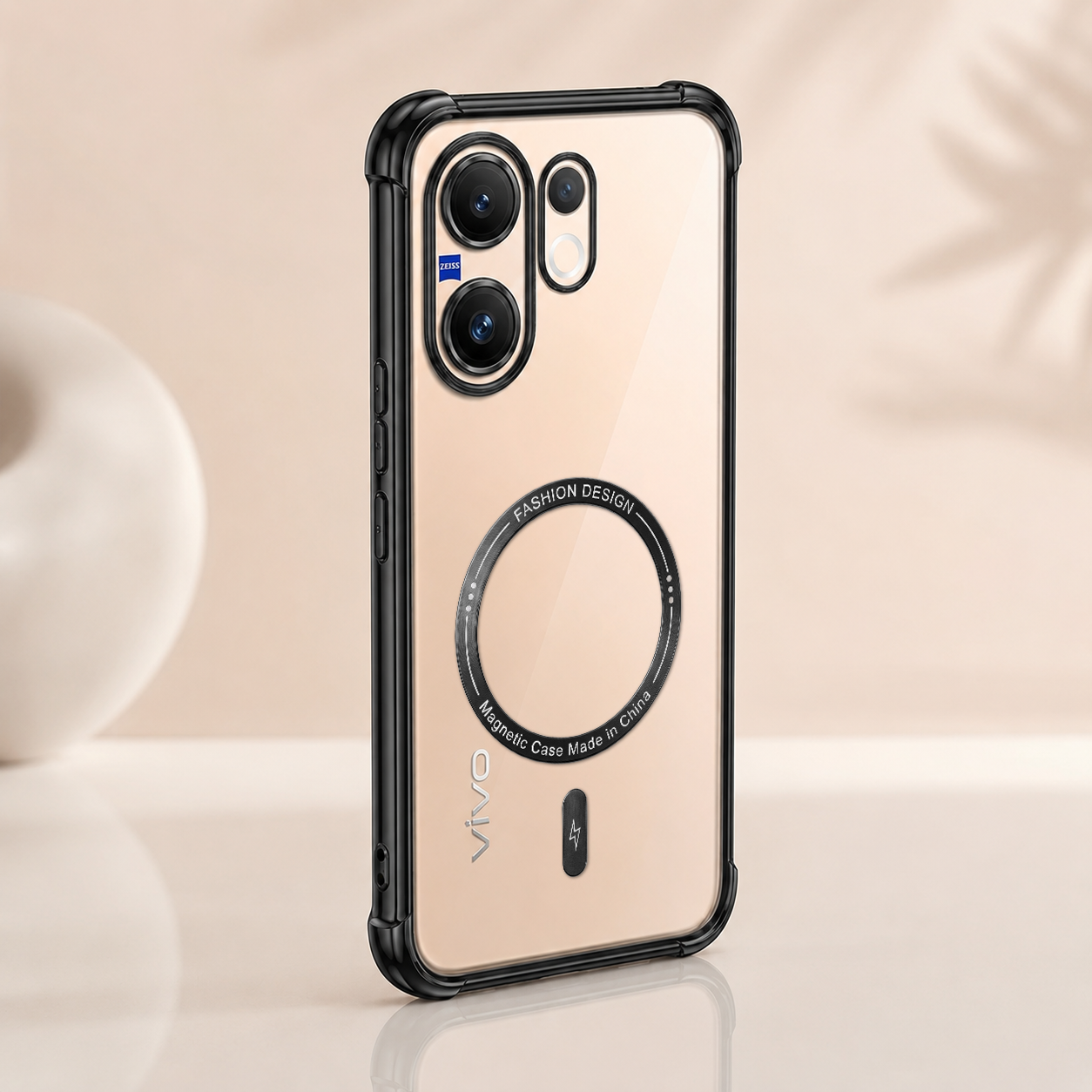 Vivo V60 5G Airbag Case With Magsafe and Magnetic Car Holder