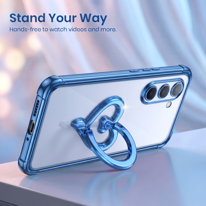 Samsung Galaxy A56 5G Premium Heart Transparent Shockproof Airbag Phone Case