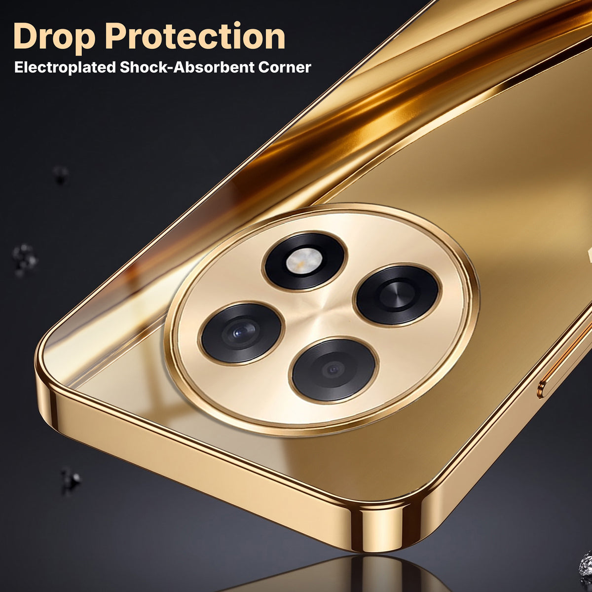 Oppo F31 Pro+ 5G Luxury Infinity Energy Gold Electroplated Glass Phone Case